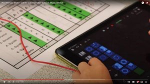 Close up of GarageBand on an iPad screen